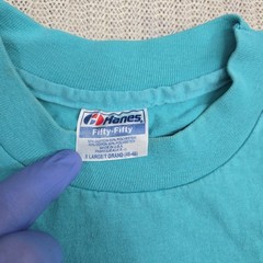 Vintage Gulf Shores Alabama Shirt Men XL Hanes Fifty Fifty 90s Tee Single Stitch