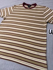 VOLCOM – Men’s T-shirt SIZE L – LARGE – Yellow / Red – Striped – True to This