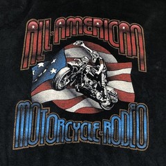 Vintage 1988 All American Motor Cycle Rodeo Tour Daytona Black T-Shirt Size XL