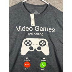 Video Games Are Calling T-Shirt Mens 2XL Gray Gamer Graphic Tee New
