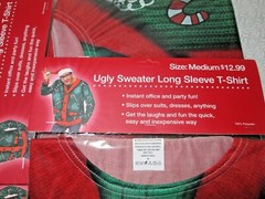 New – Men’s 3D Christmas Ugly Sweater Long Sleeve T-Shirt ( size : M) #1