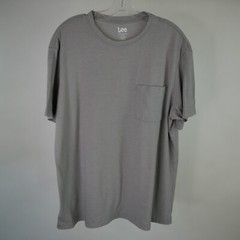 LEE Jeans T-shirt XL Heather Grey Pocket Pullover Short Sleeve Crew Neck