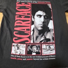 Scarface Tony Montana Movie Graphic T-Shirt Ripple Junction Black Size L NWOT