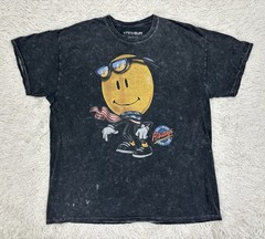 Fifth Sun Walmart Smiley Face Always Graphic T-Shirt Black Mineral Wash Large