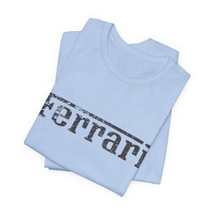Distressed Ferrari Emblem T-Shirt | Vintage Racing Logo Tee | Motorsport | F1
