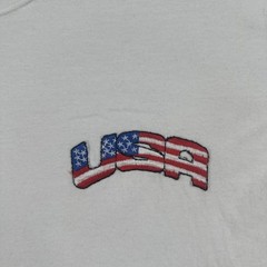 Vintage Hanes Heavyweight 50/50 Large White T Shirt 9-11-01 God Bless America