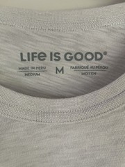 Life is Good Fishing Hooks Lures Tackle Grey T Shirt Sz M