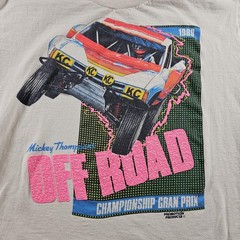 Vintage Stedman Shirt Mens XL White Mickey Thompson Off Road Graphic Tee 80s