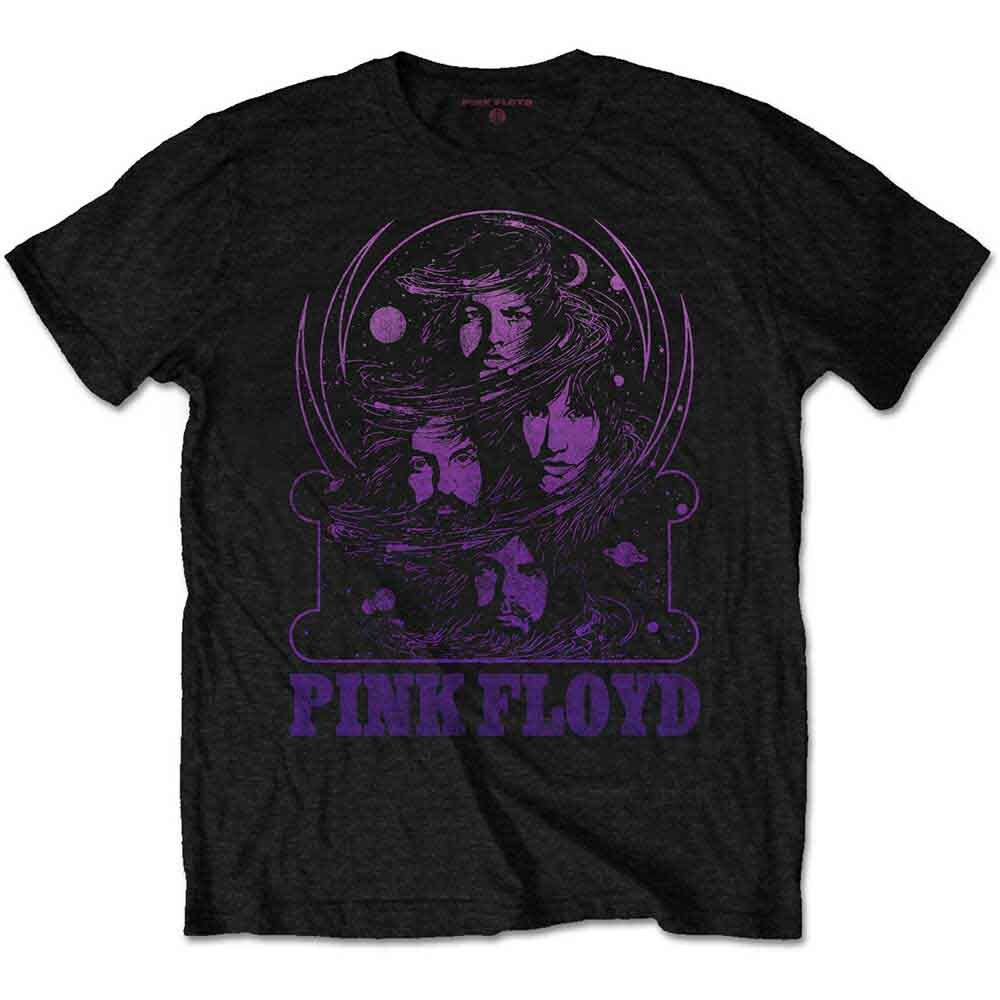 Pink Floyd Purple Swirl T-Shirt Black New