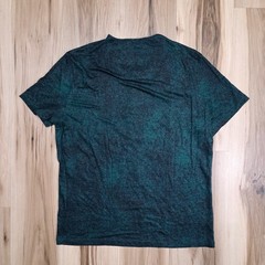 John Varvatos Collection Luxury Mens Henley Shirt L Linen Green Mineral Wash