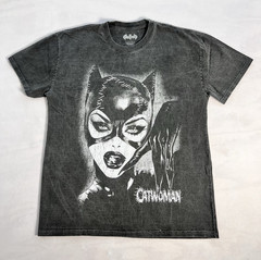 Goat Crew DC Comics Catwoman Graphic T-Shirt Men’s Small Grey Mineral Wash Look