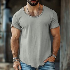 Men’s Sport Short Sleeve Round Neck T-Shirt Classic Casual Slim Fit Shirts