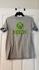 Official Xbox T-Shirt Mens Large Gray Green Logo Ripple Junction Gaming Tee S