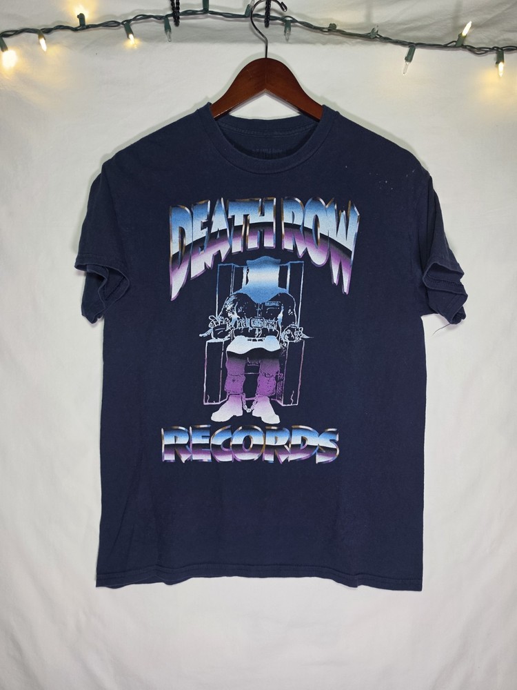 Death Row Records Graphic T-shirt Men Medium M Black Short Sleeve Music