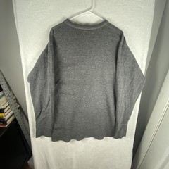 L.L. Bean Shirt Mens XL Gray Long Sleeve Henley Double Layer Lined Wool Blend