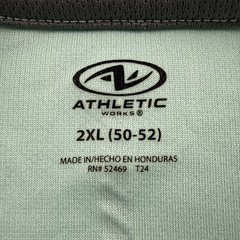 Athletic Works Size 2XL Crew Neck T-Shirt Aqua Green Workout Polyester