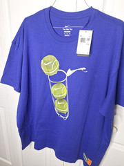 Nike Court Paris Macaron Celestine Blue Tennis T-Shirt size 2XL Oversized 2025