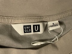 Uniqlo U Mens Size Small Crew Neck Beige T-Shirt Oversized