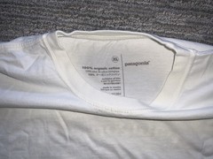 Patagonia Santa Monica Brand Logo S/S Shirt XL White Vintage