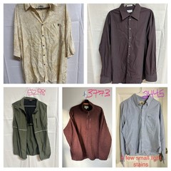 Men’s XL Shirt Bundle 5pc Button Up Casual Dress Mixed Brands Lot