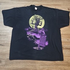 2000s Halloween Rest in Pieces Graveyard Zombie Horror Tshirt Size 3xl