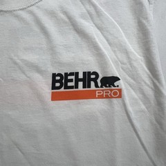 NWOT BEHR Pro x Home Depot Pro White T Shirt GILDAN Men’s LARGE
