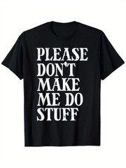 Men’s Plus-size Plus-size T-shirt Pattern Round Neck Black Machine Washable Fu