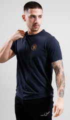 Fjallraven L94402 Mens Dark Navy Cotton Blens Logo T Shirt Size M