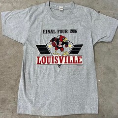 Vintage 1986 Louisville Cardinals Final Four Screen Stars made in USA Tee L