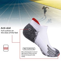 6 Pack Men’s Ankle Low Cut Athletic Tab Socks Sport Comfort Cushion Hosiery