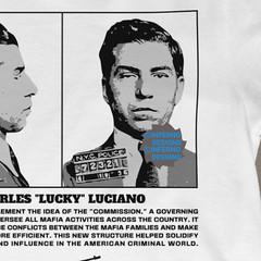 Mugshot Shirt, Lucky Luciano, Mob Mugshots, Mobster Mafia, Y2K Streetwear Shirt