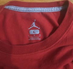 Nike Jordan Red Jumpman Logo T-shirt Size Large.