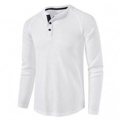 Men’s 95% Polyester 5% Spandex Long Sleeve Undershirt for Henry Collar T Shirt