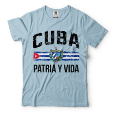 Cuba Shirts, Patria Y Vida, Free Cuba, Patriotic Cuban shirts, Cuba Flag Shirts