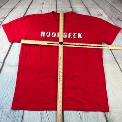 The Hood Geek Mens Red Short Sleeve T-Shirt Size XL