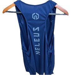 NELEUS Dry Fit Logo Muscle Mesh Tank Top Mens Gym Workout Black Size Medium