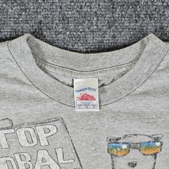 VTG Tennessee River Graphic Stop Global Warming Polar Bear Gray T Shirt Men’s L