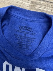 Pokémon Trainer Shirt Blue Short Sleeve Size Small Adult Poke Ball Graphic
