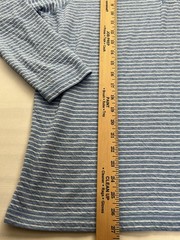 Faherty Shirt Mens XL Blue Striped Long Sleeve Cloud Cotton Henley Tee Casual