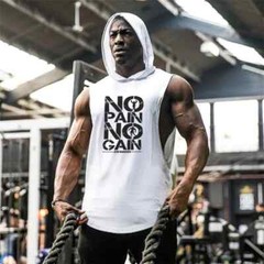 Gym singlets fitness- Men’s Tank Top for Workout – Stringer No Pain No Gain ,