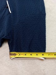 Stitches And Rivets Men’s Size XL Soild Blue Color Shirt 3 Button Stand Collard
