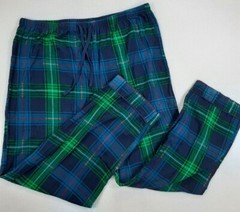 Wondershop Mens Plus Size 4XL PAJAMA SET Pants & Shirt Green/Blue Plaid