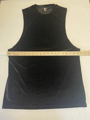ASOS Tank Top Men’s Black Velvet Small Goth Rocker