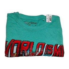 Brooklyn Vertical Men’s Teal Race Car 44 Cotton Short Sleeve Size Medium