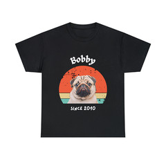 Customise Your Pet Photo Unisex T-shirt – Retro Vintage Style