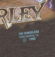 Vintage 1990 3D EMBLEM Harley Davidson The Last Biker On Earth Wizard T-Shirt M