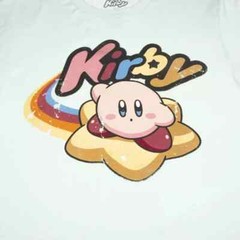 Nintendo Kirby Mens Kirby Rainbow Star Graphic Celadon Shirt NWT Small
