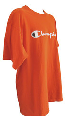Champion Athletic T Shirt Mens 1XL Orange Logo Graphic Streetwear Tee