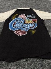 Vtg 70s Chicago Band On Tour Raglan Bootleg L RN 28205 Pakistan Autumn Rainbow