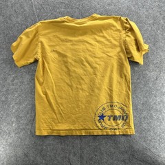 Vintage Club TMO Japan Shirt Mens Large Yellow Afro Graphic Two Tone Tee 90s